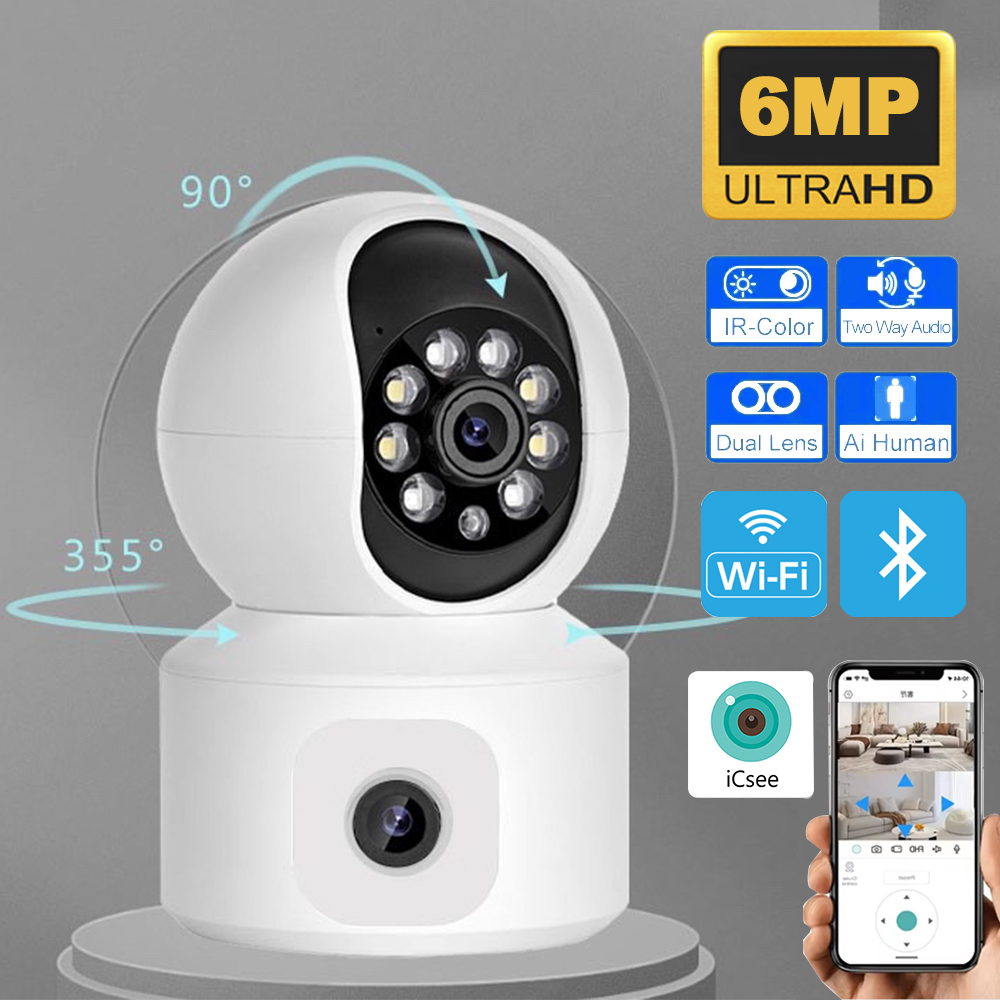 Baby Products Video - 6MP ICSEE WiFi IP Camera Dual