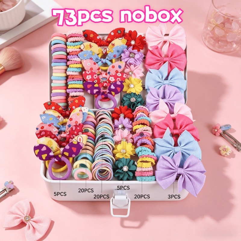 Baby Products Set - 73PCS New Fabric Girls Hair Accessories