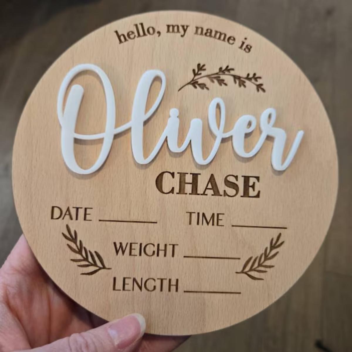 1Pc Custom Baby Announcement S - огляд і ціна Baby Products Decoration