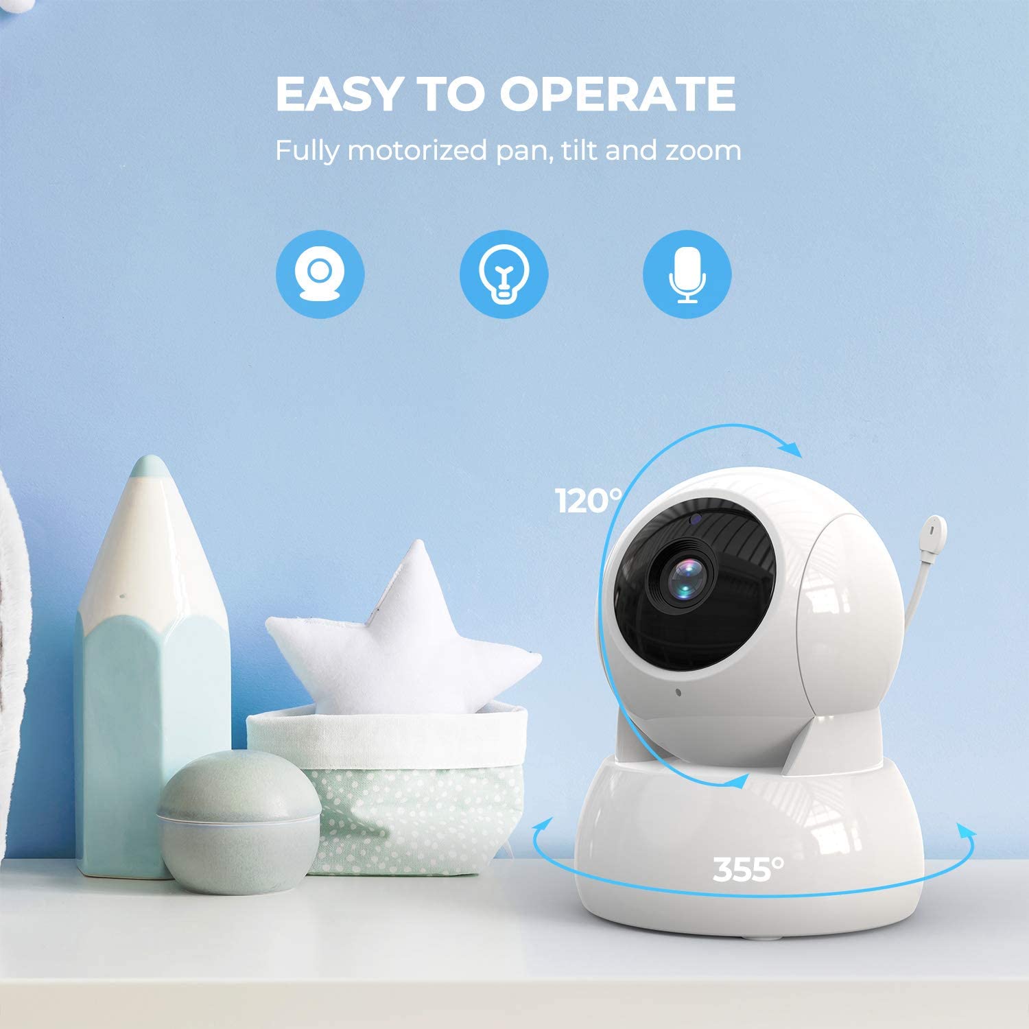 5Inch Screen 720P Temperature  - огляд і ціна Wireless Baby Monitor