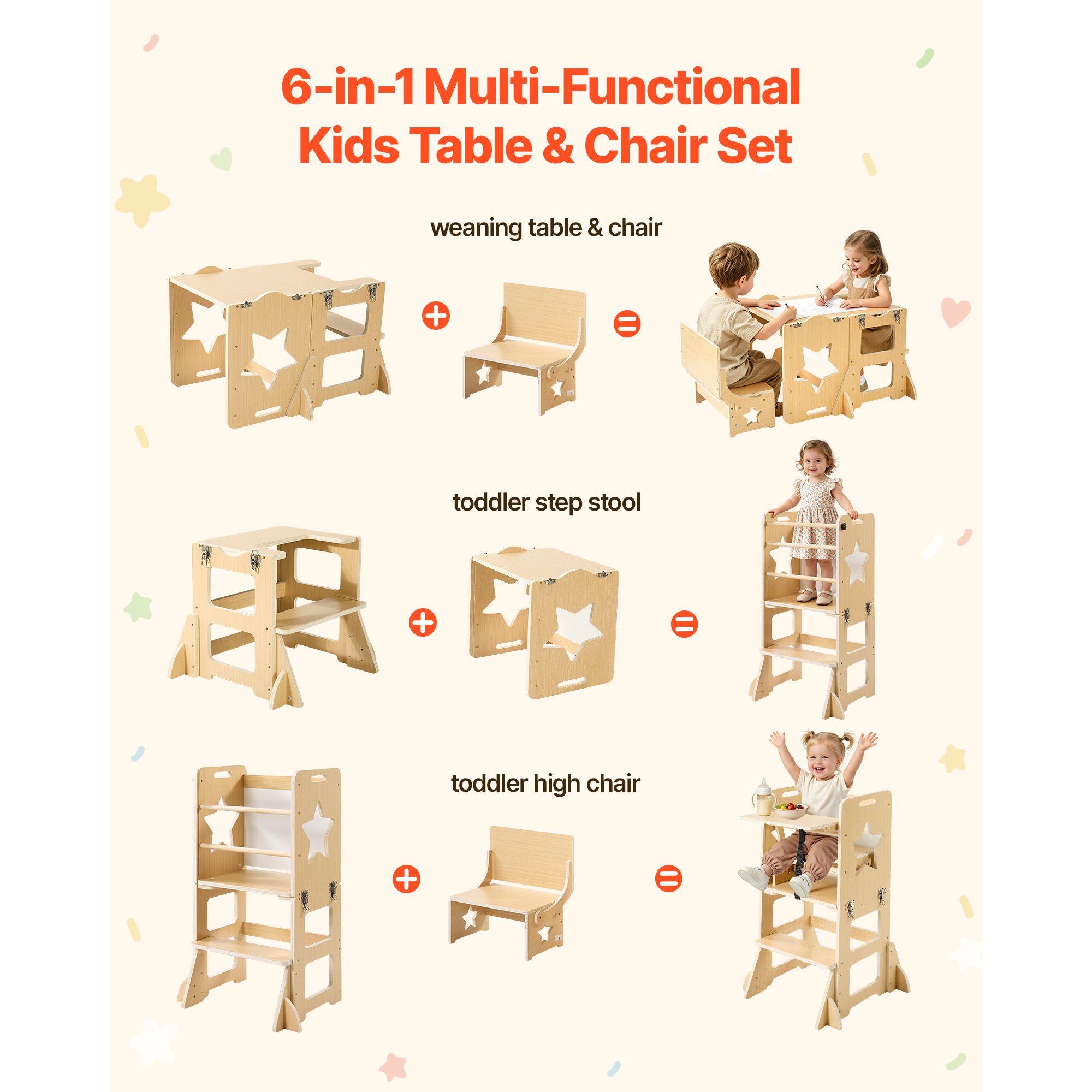 Toddler Tower, Wooden, 6 in 1  - огляд і ціна Toddler Learning Tower