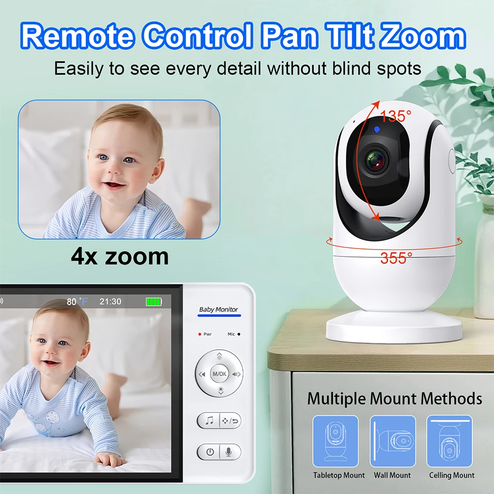 No WiFi 7 Inch Baby Monitor 2- - огляд і ціна Baby Products Video