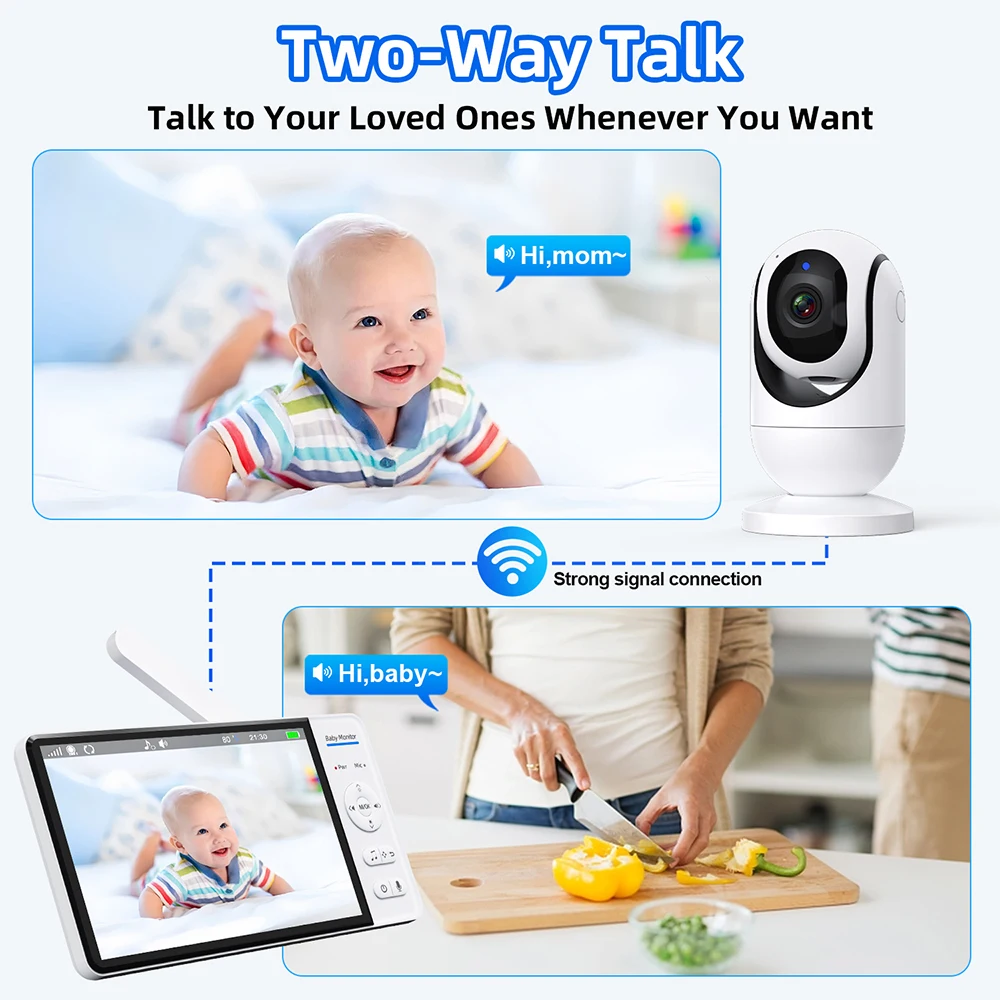 No WiFi 7 Inch Baby Monitor 2- - огляд і ціна Baby Products Video