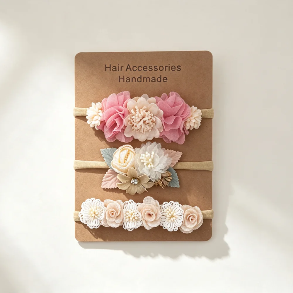 3pcs Baby Girl Elastic Headban - огляд і ціна Baby Products Set