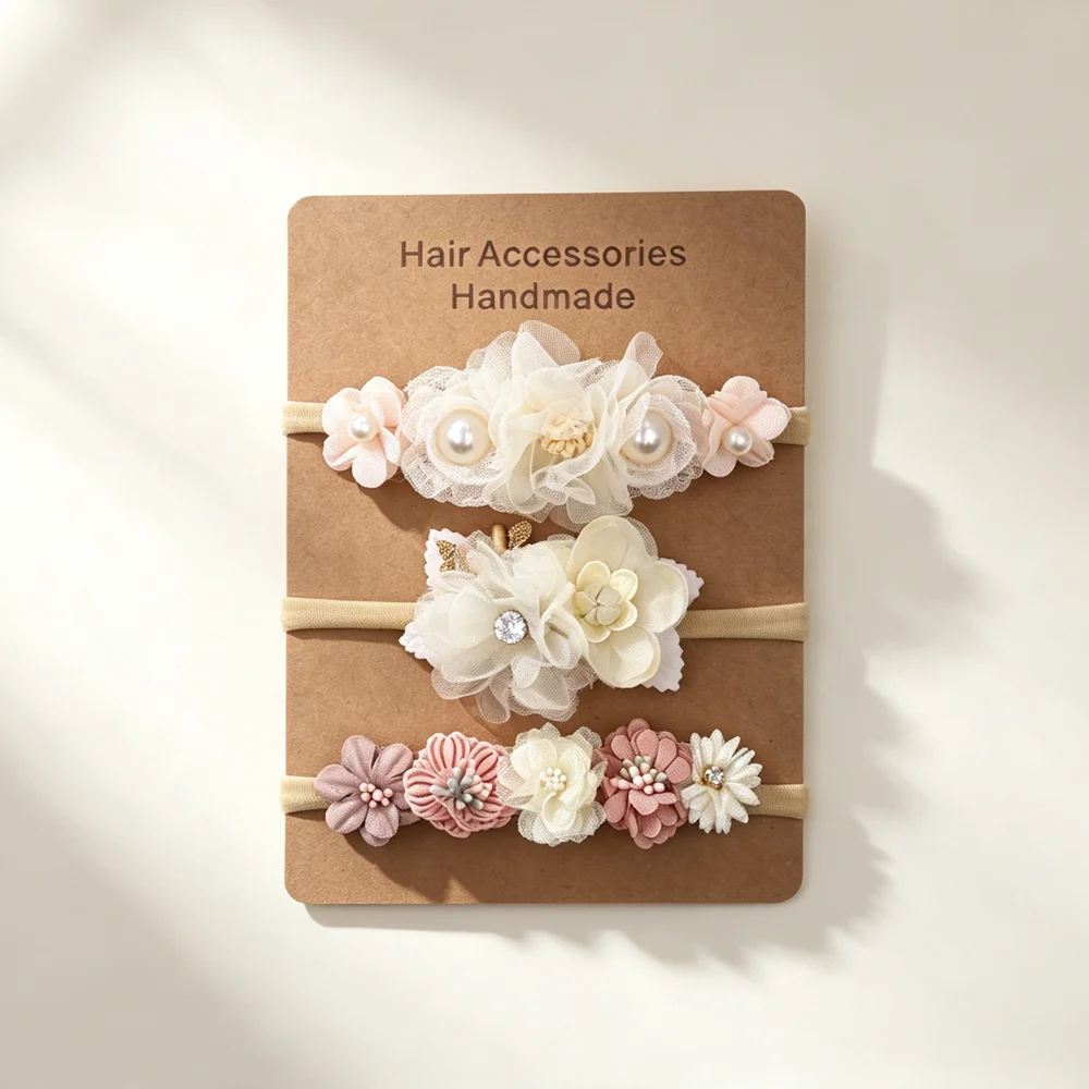 3pcs Baby Girl Elastic Headban - огляд і ціна Baby Products Set