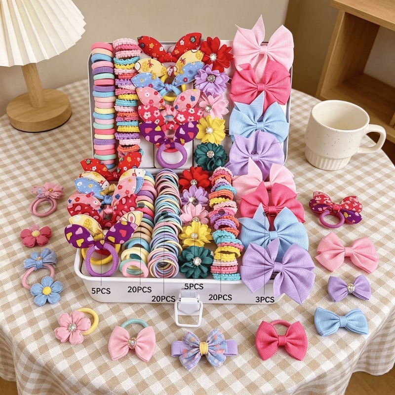 73PCS   New Fabric Girls Hair  - огляд і ціна Baby Products Set